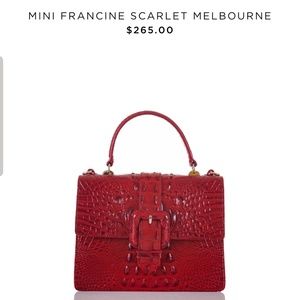 NWT BRAHMIN MINI FRANCINE SCARLET MELBOURNE
